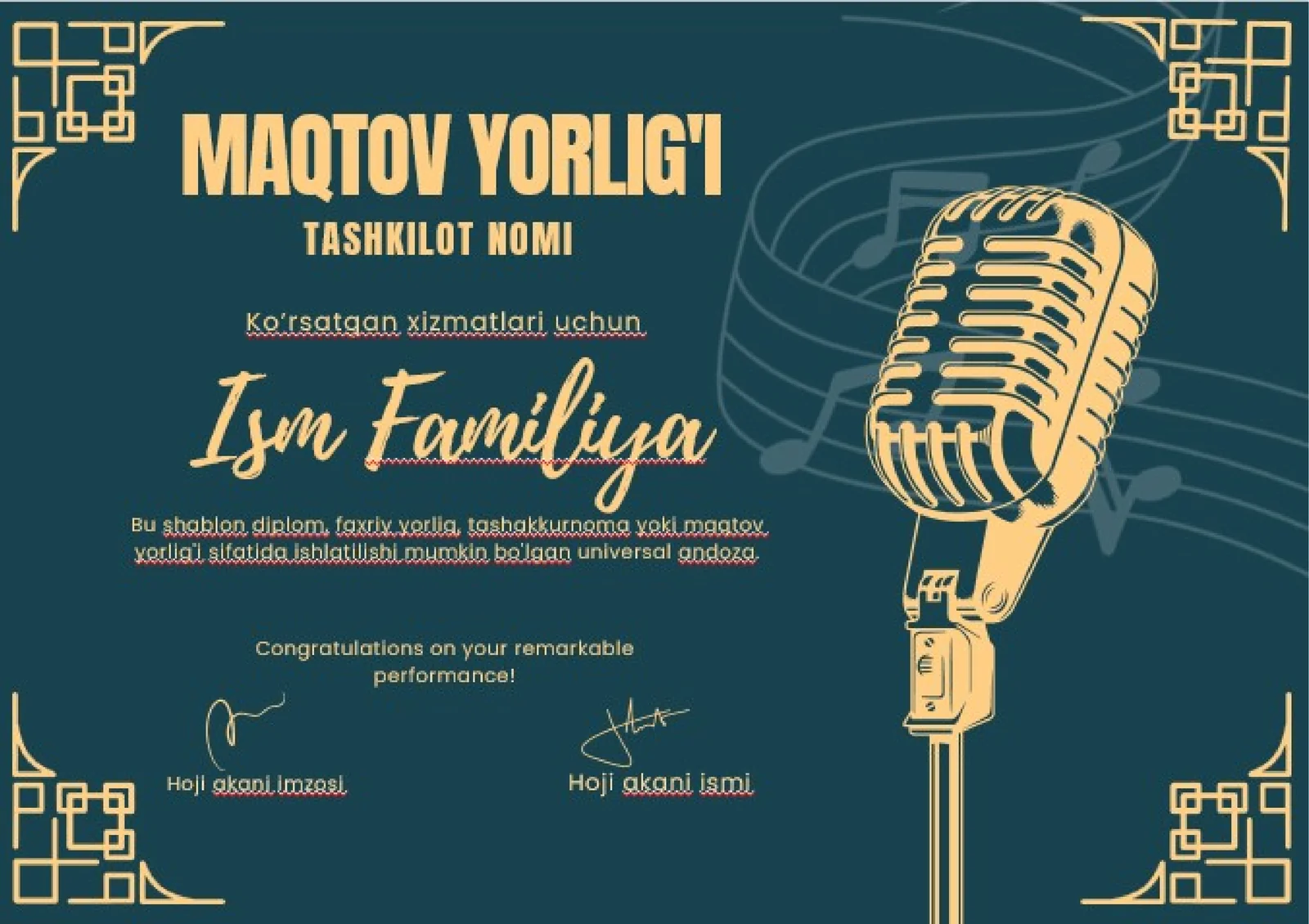 Faxriy yorliq