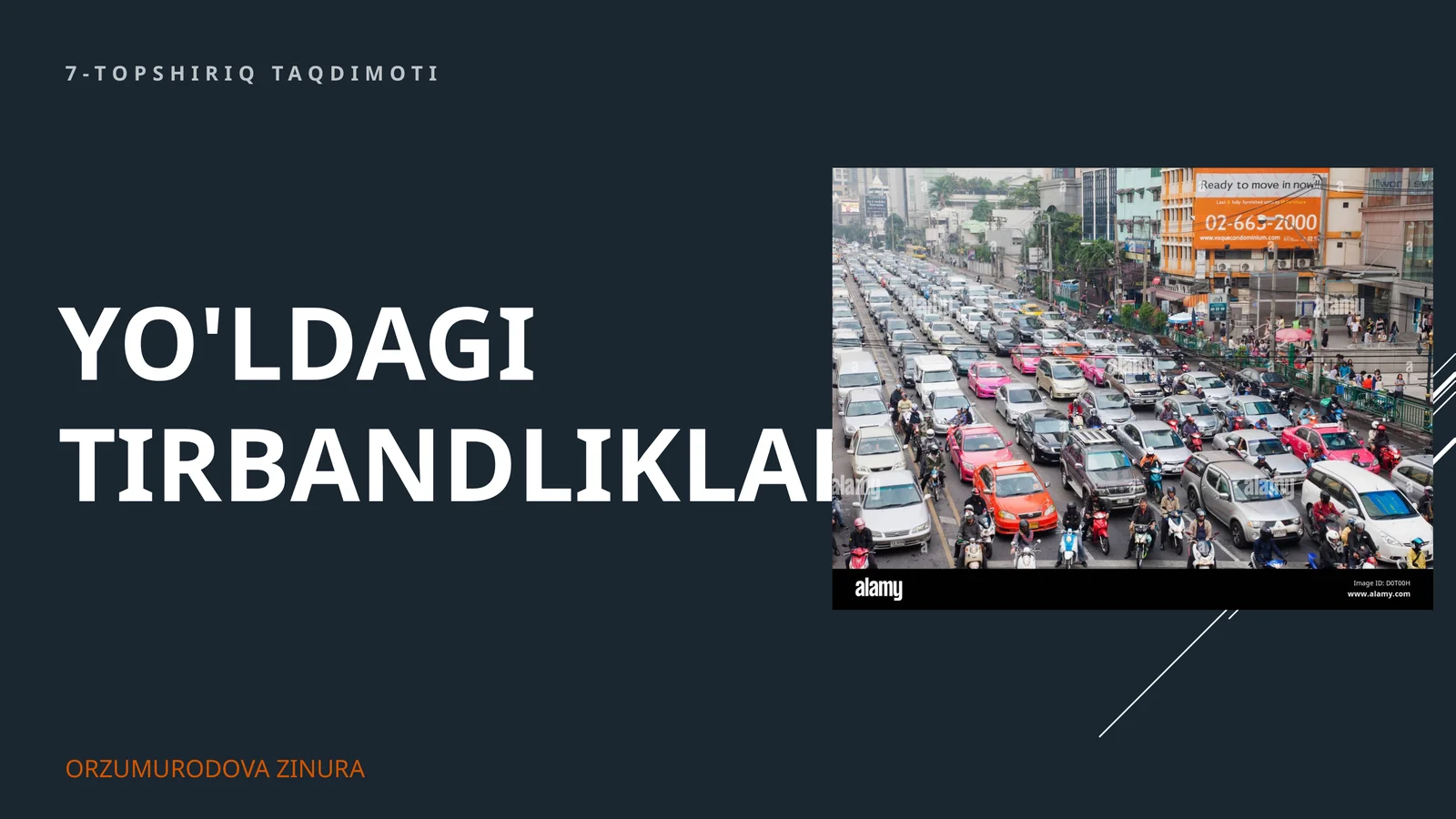 Tirbandlik muammosi uchun taqdimot