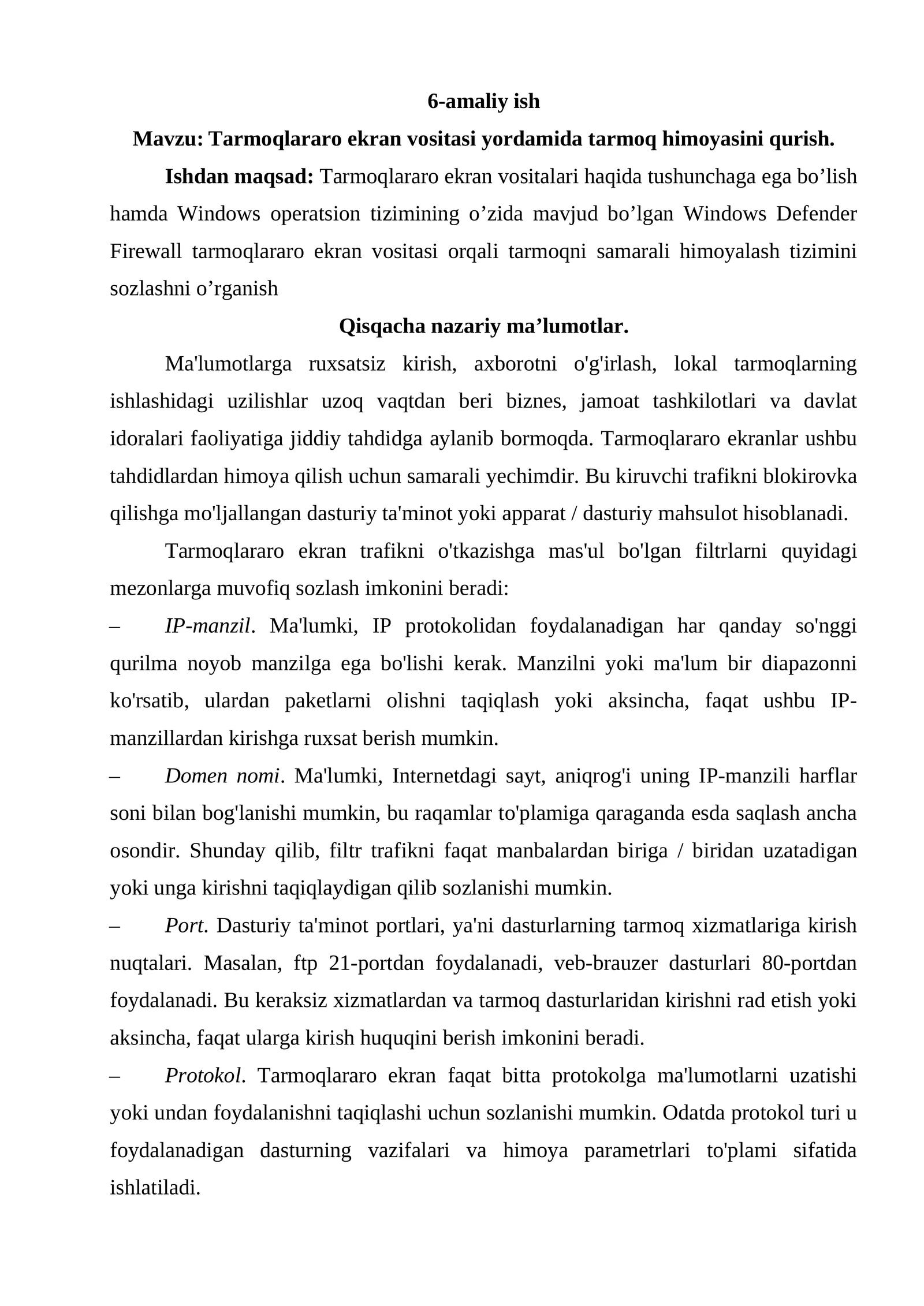 Kiberxavfsizlik