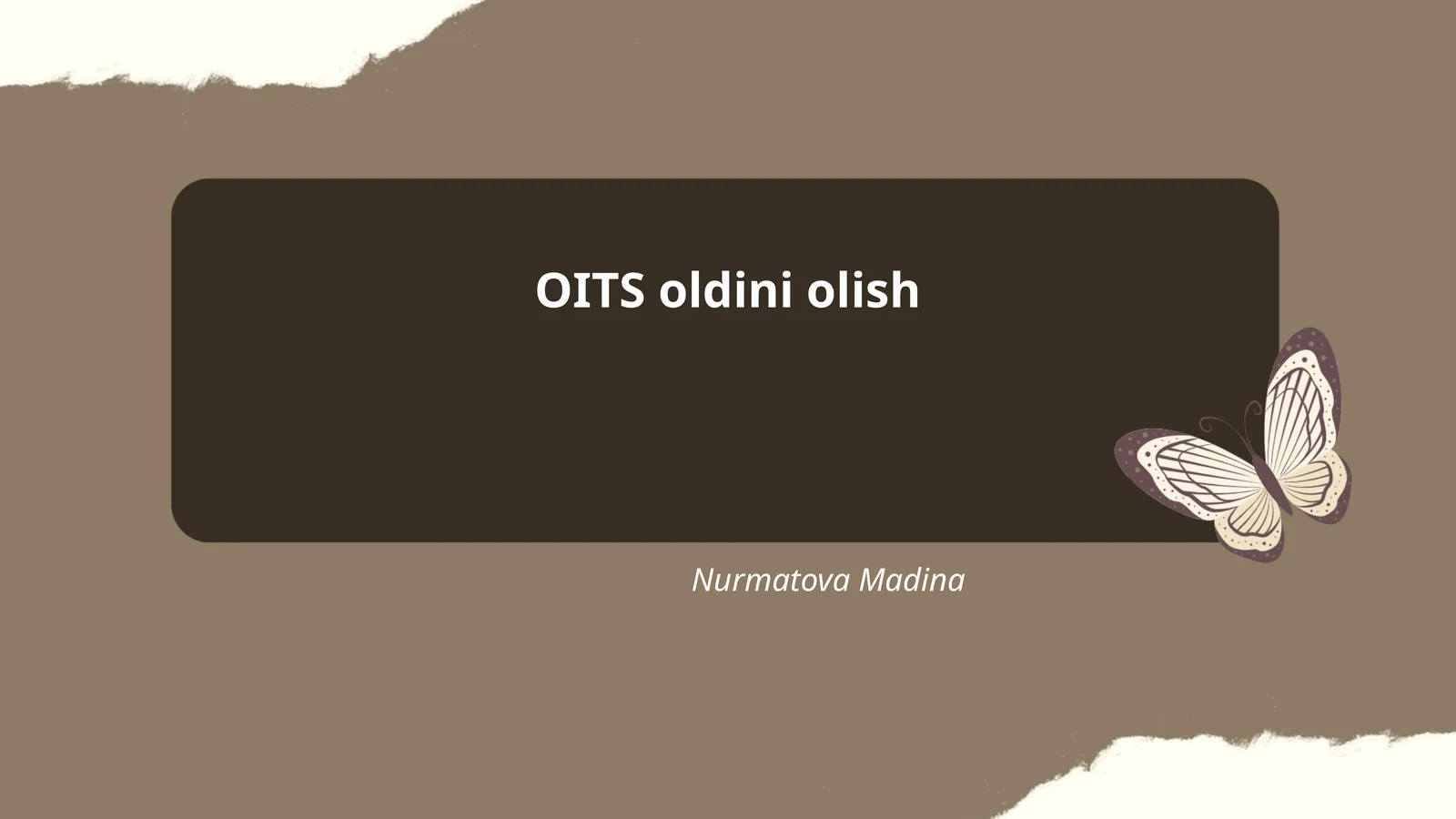 OITS oldini olish