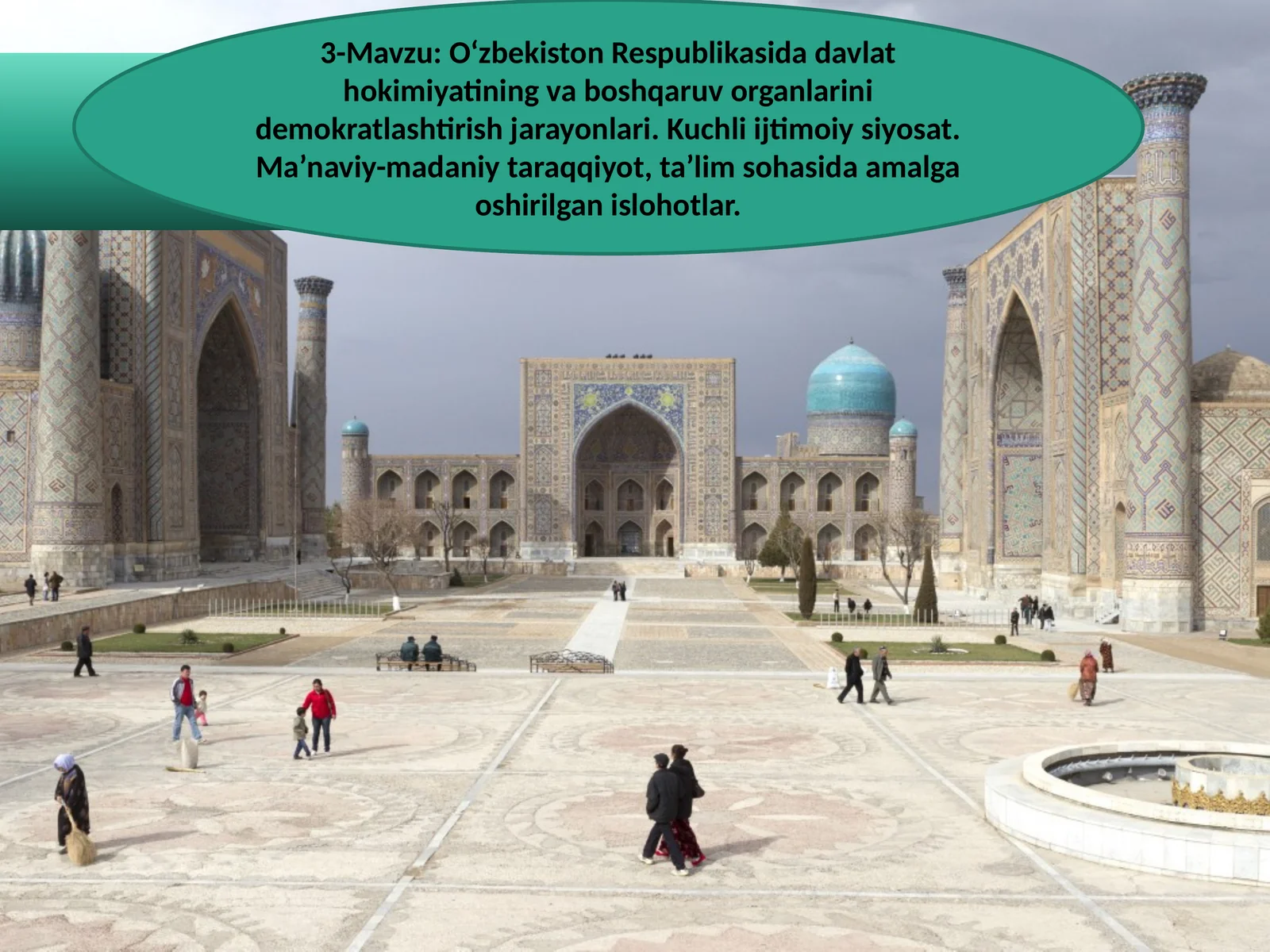 O‘zbekiston Respublikasida davlat hokimiyatining va boshqaruv organlarini demokratlashtirish jarayonlari
