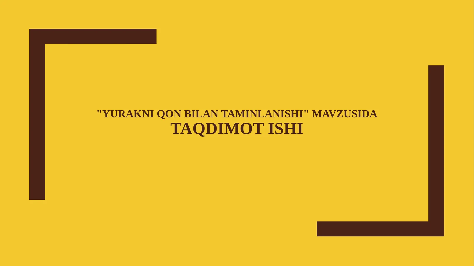 Yurakni qon bilan taminlanishi