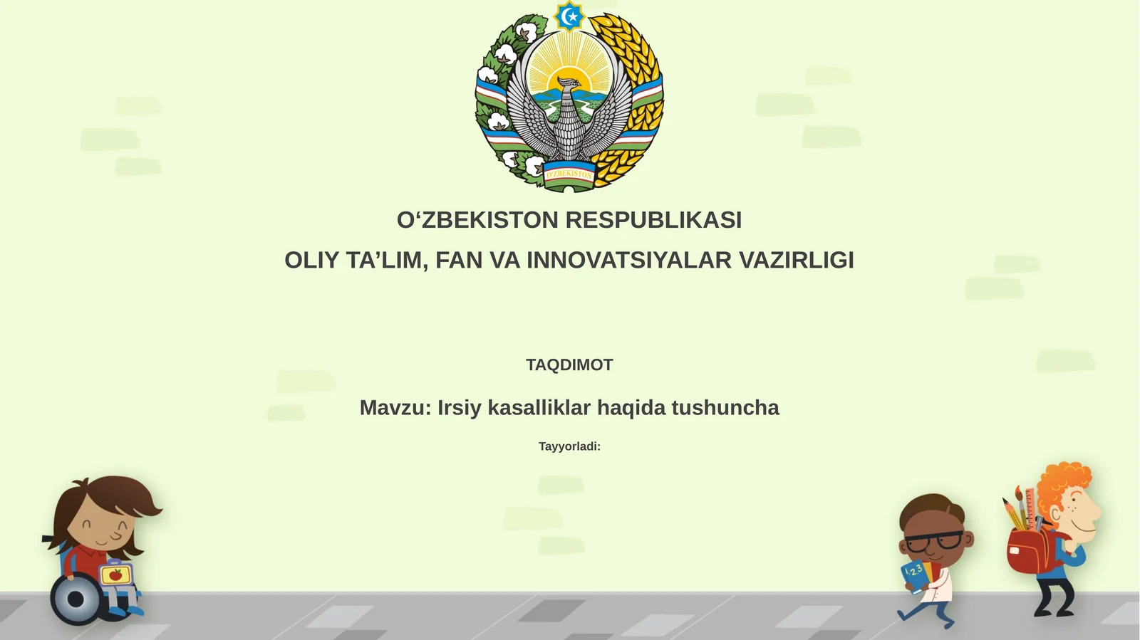 Irsiy kasalliklar haqida tushuncha