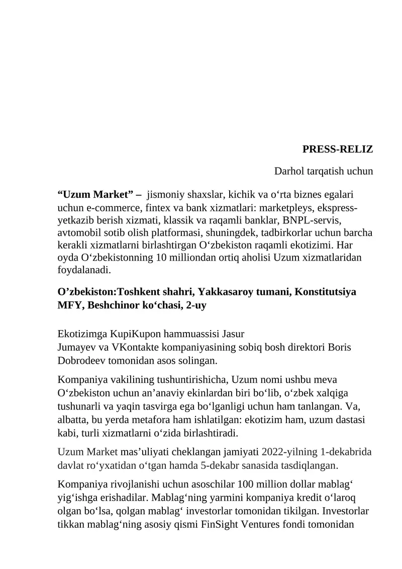 PRESS-RELIZ
