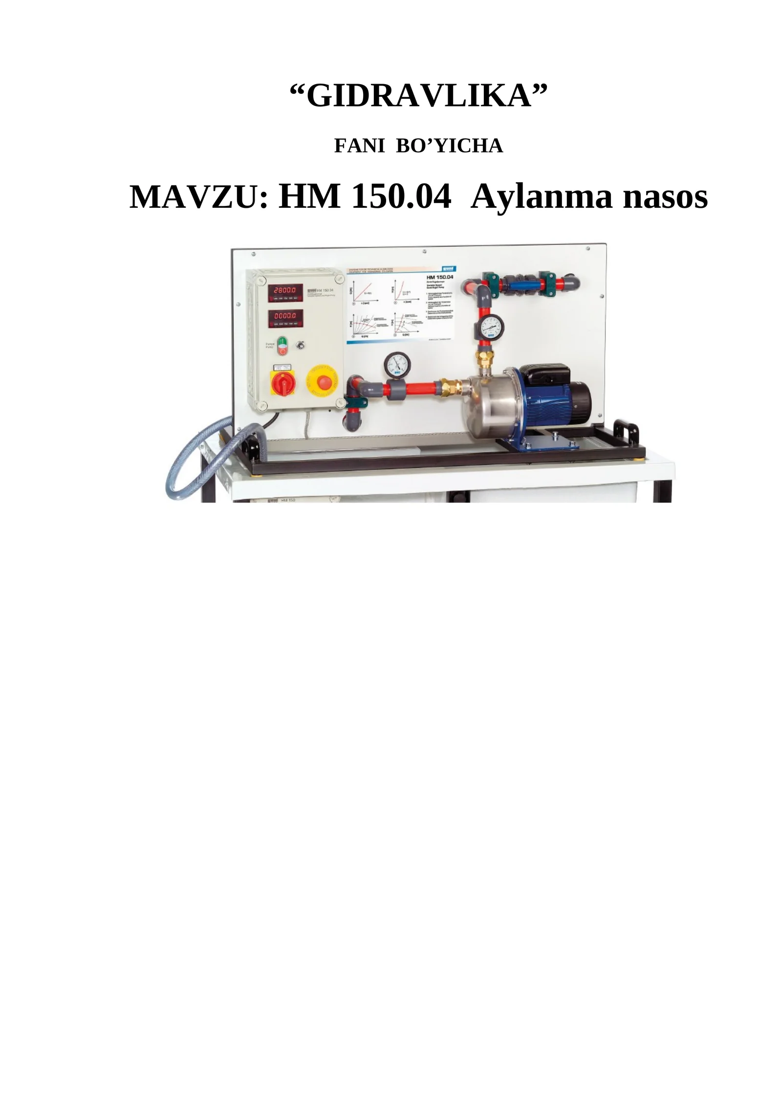 Markazdan qochma nasos. Аylаnmа nаsоs