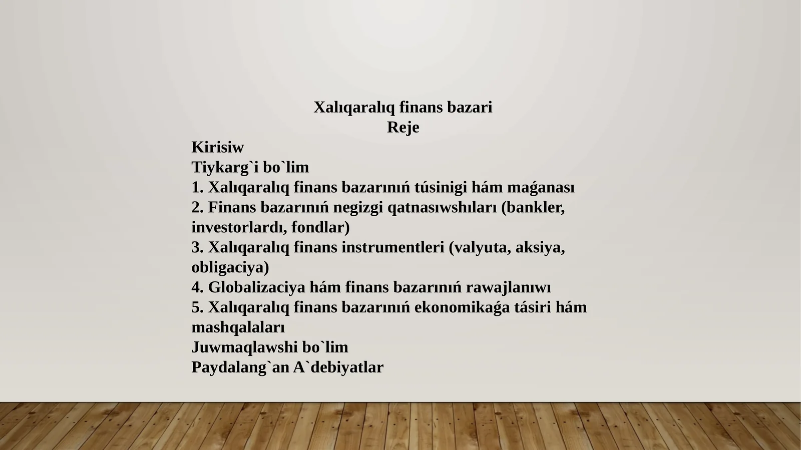 Xalıqaralıq finans bazari