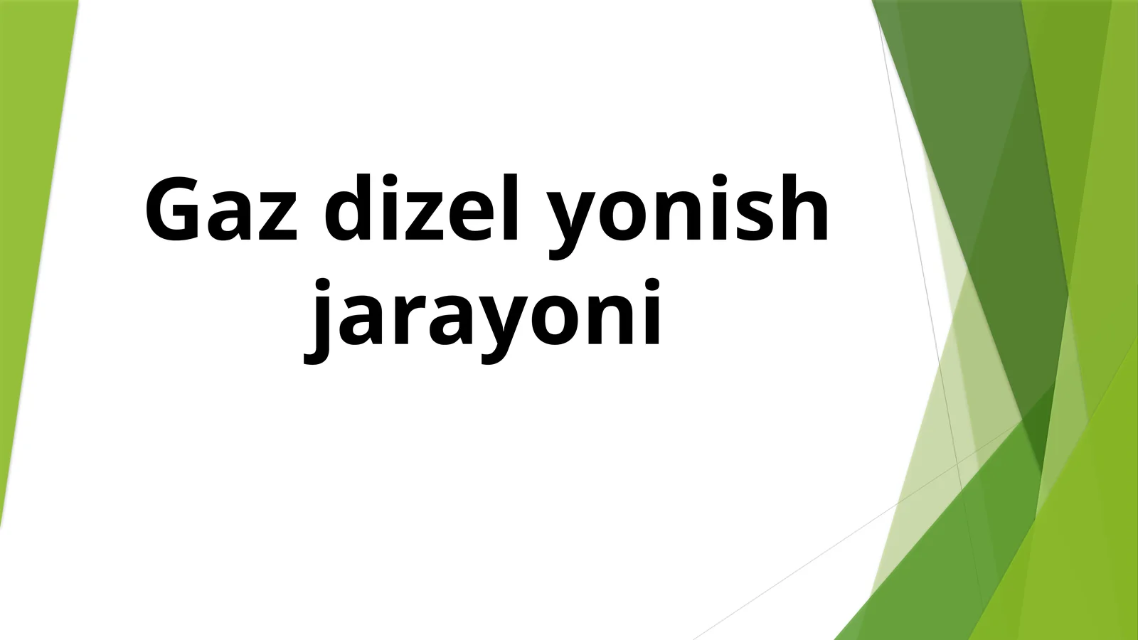 Gaz dizel yonish jarayoni