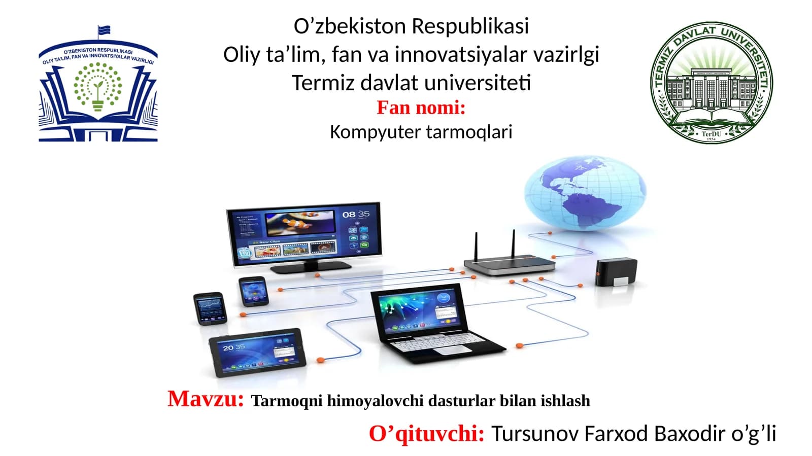Tarmoq nihoyalarini shlash