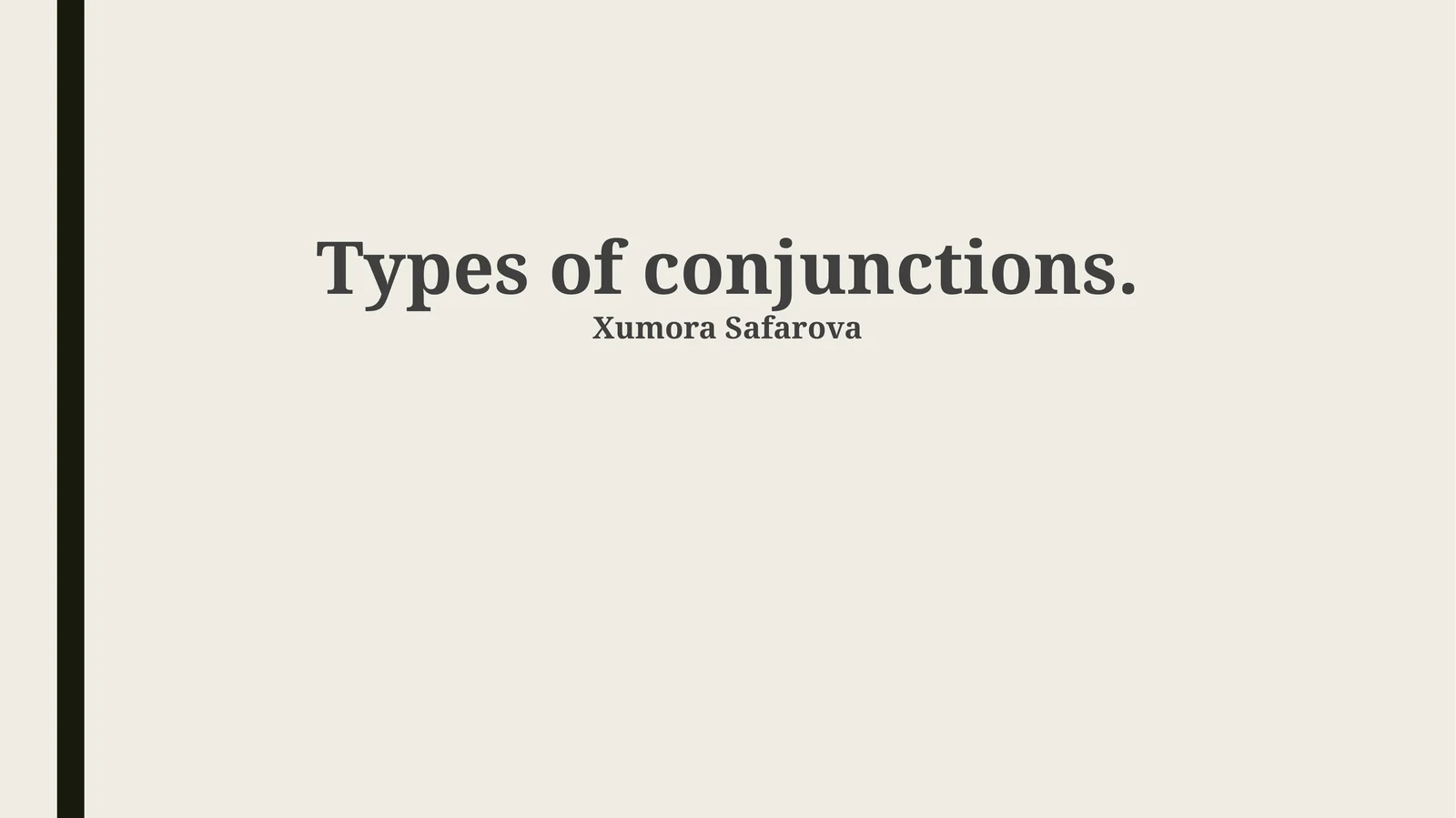 Types of conjunctions